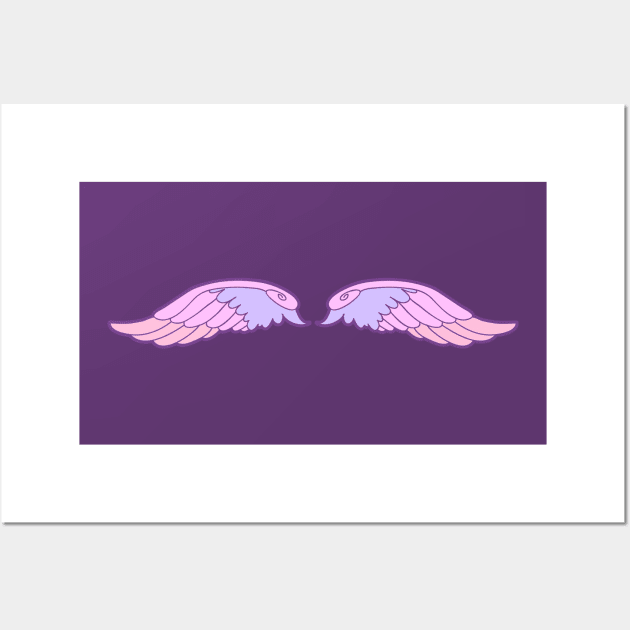 Pastel Pink Purple Wings Wall Art by saradaboru